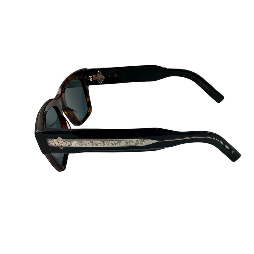 Christian Dior CD Diamond Tortoise Rectangular Sunglasses - Picture 11 of 11